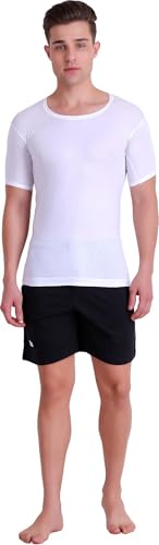 Image of T.T. Cotton Blend Shorts for Men | Regular Fit | Elasticated & Zipper | 2 Sided Pockets & 1 Back Pocket | Solid | Above Knee Length Bermuda Short | Ideal for Casual Outings