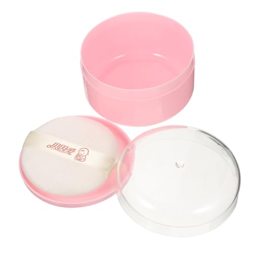 WRITWAA Portátil Pó Corporal com Puff Estojo Leve e Prático Viagens e Casa Armazenamento Seguro e Conveniente