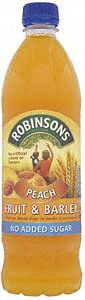 Robinsons Fruta de melocotón y cebada 8x1L Sug Free