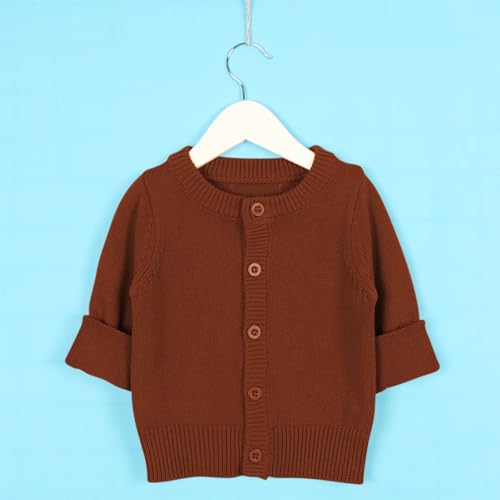 Girls Knit Cardigan Plain Lightweight Button Down Open Front Sweater Kids Toddler Breathable Casual Sweater Coats3