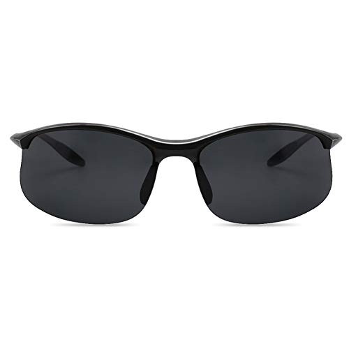 JULI Polarized Sports Sunglasses for Men Women Tr90 Unbreakable Frame for Running Fishing Baseball Driving MJ80024