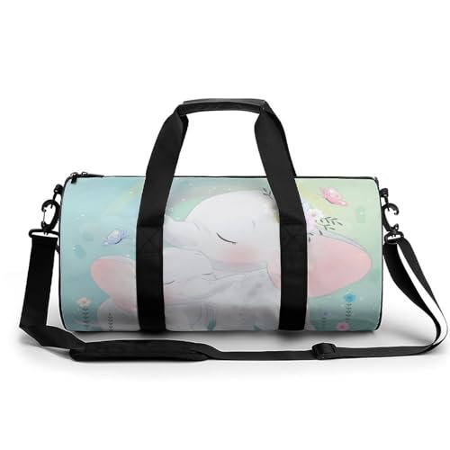 Sac de sport gym éléphants de dessins animés duffel bag voyage camping 45x23cm