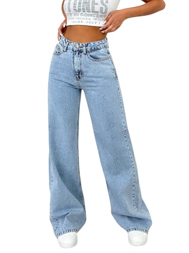Image of Glossia Women Baggy Jeans || Women Jeans Pant || Baggy Jean's for Women's High Waist || Straight Jean's for Women's || Ladies Jean,s for Woman || Loose Jean,s for Woman Stylish (B0DSC66GZ4)