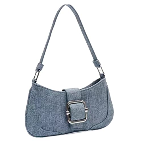 Ditva Handbags For Women Retro Stitching Shoulder Underarm Bag Temperament Fashion Crossbody Bags (Color : Blue, Size : 1) #TOP2