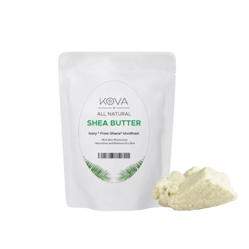 Kovafood Raw Unrefined African Shea Butter - 100% Pure Natural, 1Lb- White/Ivory