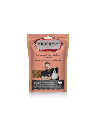 Fresco Dog Martin Rütter Trainingsknöchelchen Rind | 10 x 150 g | Ergänzungsfuttermittel für Hunde | Mit 92% Rind | Ohne künstliche Zusätze | Perfekt geeignet fürs Training