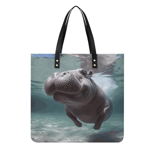 Sac seau souple en cuir végétalien HippoTrendy pour femme