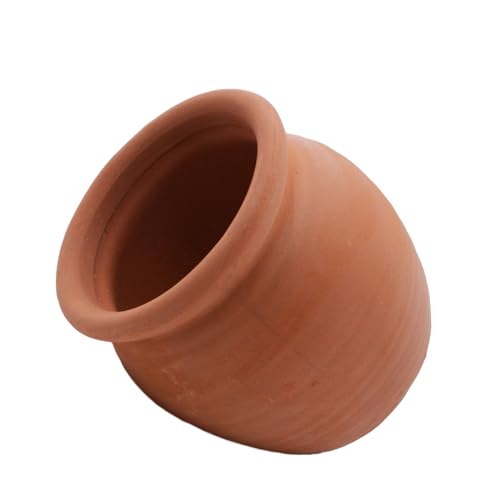 Image of AnRui Betta Fish Tank Decor Ceramic Jar Aquarium Accessories Decorations Cute Clay Pot Hideout Cave Ornaments for Small Fish, Shrimp, Cichlid to Play Hide Breed, Large