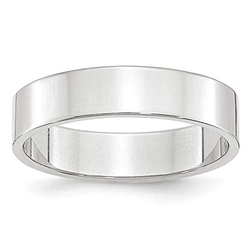 Wedding Band Ring Band 10K White Gold Bridal Jewelry Standard Flat