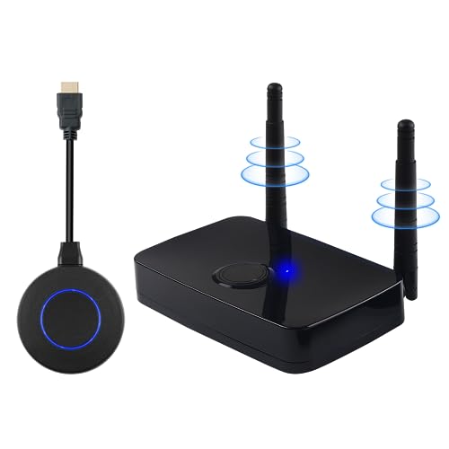 Image of ORIVISION Wireless HDMI Transmitter and Receiver Kit, 1080P@60HZ FHD HDMI VGA Extender Converter, 2.4/5G 100M/328FT Wireless Adapter, Transmit Video/Audio from Laptop,Camera to TV/Monitor/Projector