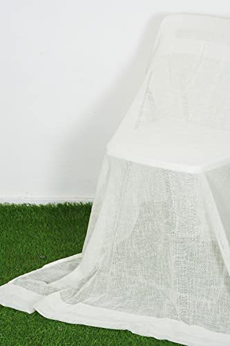 Image of 152 cm Room Darkening Curtain for Window | Thermal Insulated | Cotton Linen Fabric With Rod Pocket | Blackout | Noise Reducing | Header Plain Design Window Single Curtain for Living Room | 5 feet | cream | Pack of 1 | 152 L x 121 W centimeters