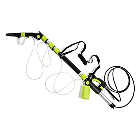 AVA Telescopic Lance, 4m Extension Pole for Window Cleaning, Pressure Washer Jet Cleaning Attachment, with Snow Foam Lance Sprayer, for Gutter, Conservatory, Roof Cleaning, Incl Karcher Hose Adapter Cover