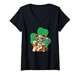 Photo Gallery donna lucky dog clover leaf st patricks day shamrock boys maglietta con collo a v Photo Gallery donna lucky dog clover leaf st patricks day shamrock boys maglietta con collo a v
