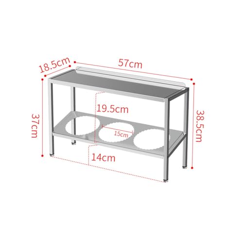 Scatola per condimenti e spezie, Stazione for condire la Pizza in Acciaio Inossidabile da Parete, Argento, Diverse Dimensioni(57X18.5X38.5CM)