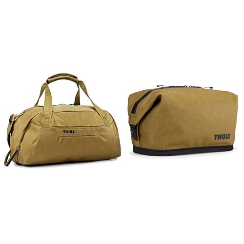 Aion Travel Set - 35L Water-Resistant Duffel Bag with 16" MacBook Compartment & Matching Toiletry Bag with Removable Liquids Pouch