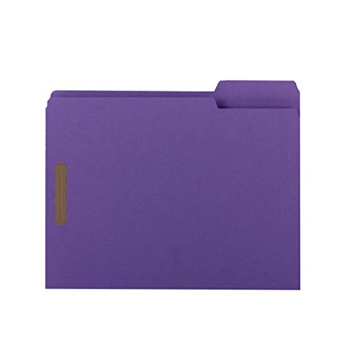 Smead-WatershedCutLess-Fastener-File-Folder-2-Fasteners-Reinforced-13-Cut-Tab-Letter-Size-Purple-50-per-Box-12442