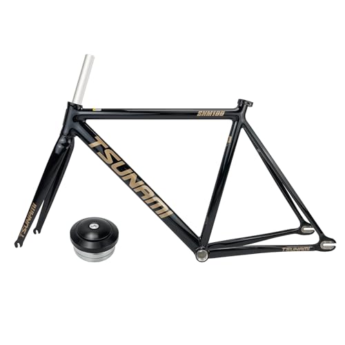 700C ŒMA]ԃt[Zbg 49/52/55/58CM Cu[L A~ [VOgbNoCNt[ NCbN[X 100/120mm oCNt[ tH[Nt(Black gold,52cm)