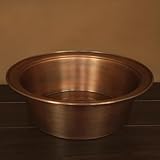 Thick Copper Foot Therapy Basin,Portable Pedicure Foot Soak Copper, Handmade Copper Foot Wash Basin,Foot Soak Fire Bowl for Face,for Washing Purposes Retro