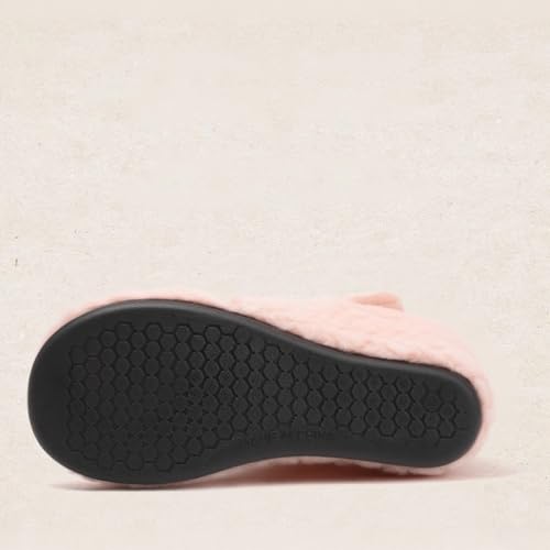 Women's Adjustable Magic Tape Slippers, Edema Feet Shoes, Warm Fuzzy Comfy House Slippers with Non-Slip Thick Sole for Home Use4