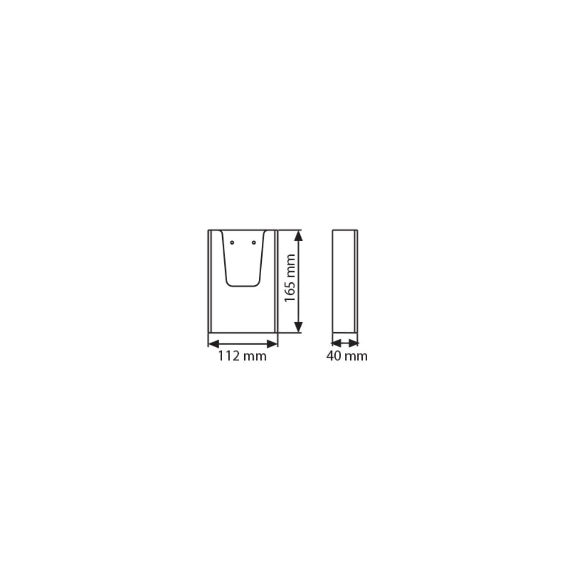 Portafolletos de Pared para Trípticos DL (10,5 x 21 cm) – Expositor Vertical Acrílico Transparente para Folletos Publicitarios – Montaje con Tornillos o Adhesivo