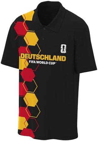Camiseta polo masculina oficial da Copa do Mundo de 2026 de manga...