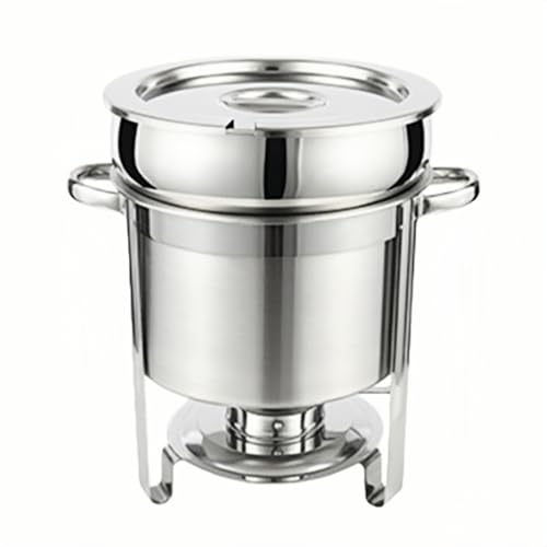 Bxzzuis 商用 保温鍋 7L/11L ステンレス 酒精バーナー 保温器 しゃぶしゃぶ鍋 業務用 自助餐 保温スタンド おかゆ スープ シチュー 保温 鍋物 家庭用 (11L)