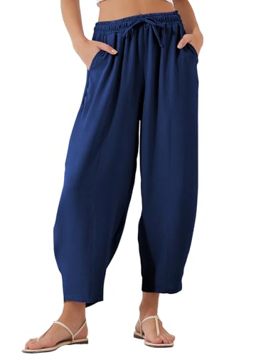 Image of EVALESS Women's High Waisted Wide Leg Palazzo Trousers