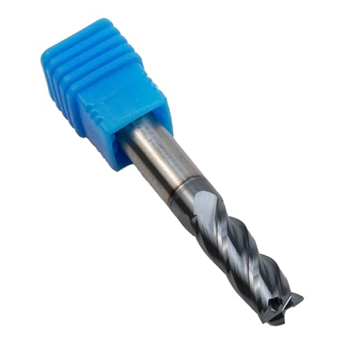 Image of HRC 55 Deg 4 Flute 5 /16 inch Carbide Square End Mill for Alloy Steel Hardened Steel AlTiN Coating CNC Router Bit - 1Pc