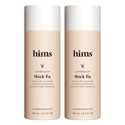 hims Thick Fix Thickening Conditioner - Made with Panthenol & Niacinamide - Lightweight, Moisturizing Conditioner - Paraben-Free, Sulfate-Free, Vegan - Eucalyptus Grove Scent - 6.4 Fl Oz, 2 Pack