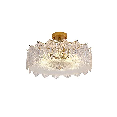 Plafonnier LED cristal goutte de pluie doré 60x29 cm pour salon et chambre