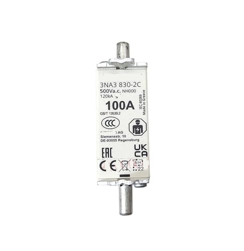Fusible 3NA3830-2C 100A de haute precision NH000 500V a faibles pertes