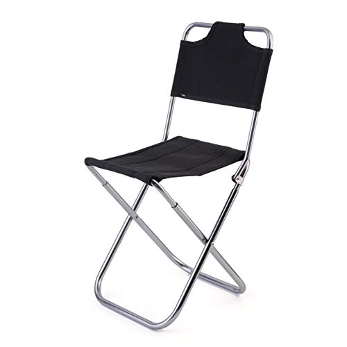 Detectorcatty OUTAD Backrest Lightweight Portable Folding Ox Alunum Chair Stool Seat for Camping