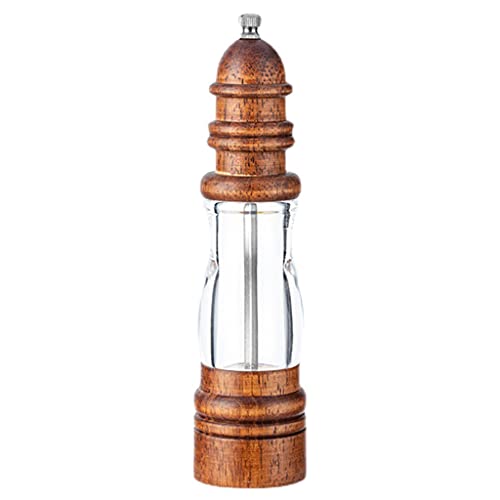 pepper grinder Molinillo de Pimienta Tipo Faro Juego de Molinillo de Sal Marina y Pimienta Negra de Espesor Ajustable Tarro de Especias con núcleo de molienda de cerámica Cover
