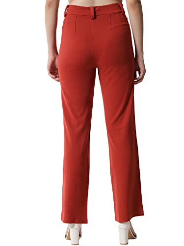 Image of KOTTY Women Polyester Blend Solid Trousers