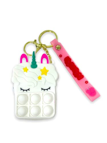Image of AUGEN Cute Pop It Coin Purse Pouch Keychain For Gifting With Key Ring Anti-Rust (Pack Of 1)