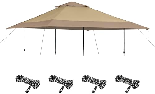 OZKUSA Replacement Cover Compatible with Ozark 14 x 14 Instant Lighted Canopy Canopy Top ONLY (Khaki/Brown)