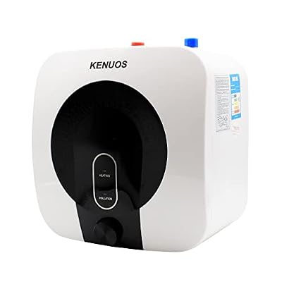 KENUOS Mini Tank Electric Water Heater 2.5 Gallon Instant Hot Water Heaters Under Sink Small Compact Tank Storage Point of Use,110/120V 1.5KW Kitchen Rv Trailer Plug in,Safety Valve