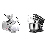 VIVOHOME Electric 4 Blades Ice Crusher Shaver Snow Cone Maker Machine with VIVOHOME 4.75 Quart Stand Mixer, 8 Speed Kitchen Electric Food Mixer