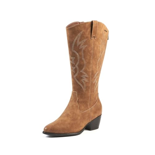 GABYLOU – Modèle IRINA – Bottes Mollets Larges 2XL pour Femme – Style Western – Look Cowboy à Talon