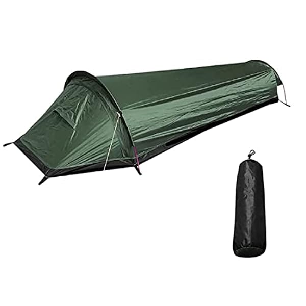 MYOYAY 1 Persoon Bivy Waterdichte Camping Tent 3 Seizoen Een Persoon Backpacken Tent Ultralight Enkele Persoon Bivy Tent voor Camping Wandelen Backpacken Jacht Outdoor Survival Ruimtebesparend