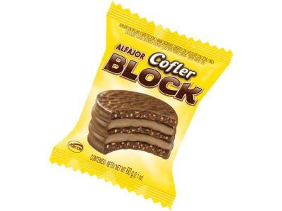 Cofler Block Alfajor covered with chocolate, peanuts and more chocolate -6 Units X 60gr each