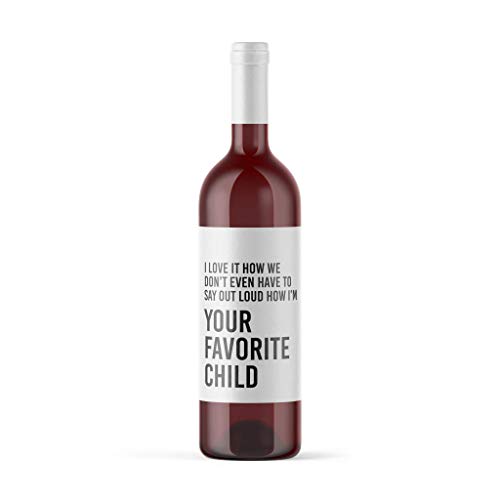 Funny Mother's Day Custom Wine Label & Card - Mom Inspired Bottle Decal & Greeting Card from Her Favorite Child - Personalized Novelty Sticker & ...