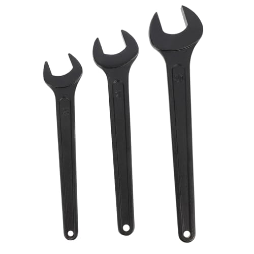 NUOBESTY 3pcs Open End Spanners Single Head Steel Wrenches with Ergonomic Grip for Easy Use for Home and Professional Maintenance