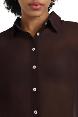Image of Forever 21 Women Solid Regular Fit Shirt