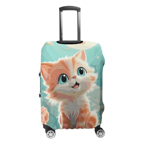 Cute Cats Luggage Cover, Washable Elastic Suitcase Cover Protector Fit 18-32 Inch Luggage4