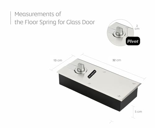 Image of YDT ECO Floor Spring Stainless Steel Extra Heavy Duty Door Spring /Commercial Door Closer for Glass, ALUMIMINUM,Wood Door -Size:- 150 Kg, MAX Door Dimension 8FEETX4FEET