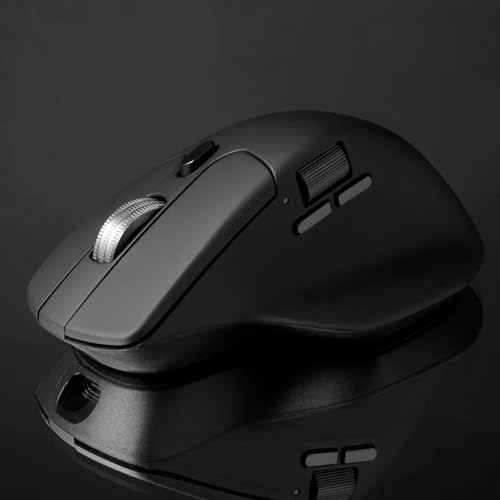 Image of Keychron M6 Wireless All Silent Gaming Optical Mouse, 1000Hz Tri-Mode 2.4 GHz /Bluetooth 5.3 /Wired, PixArt 3311 Sensor, 12000 DPI, Magnetic Metal Scroll Wheel for Windows PC /Mac - Black