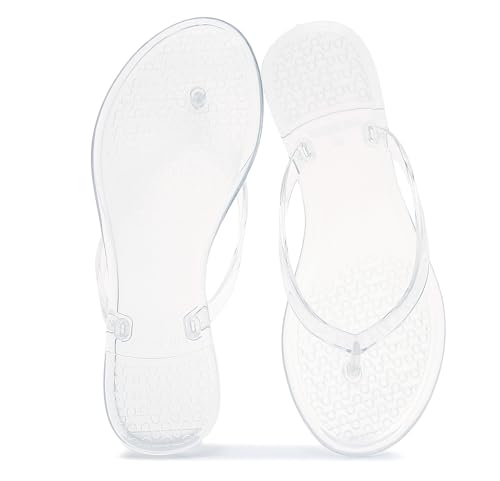 Womens Flip Flops Thong Sandals Jelly Shoes Flat for Ladies Slides Black Slippers Size 9 Slip On Summer Beach Dressy2