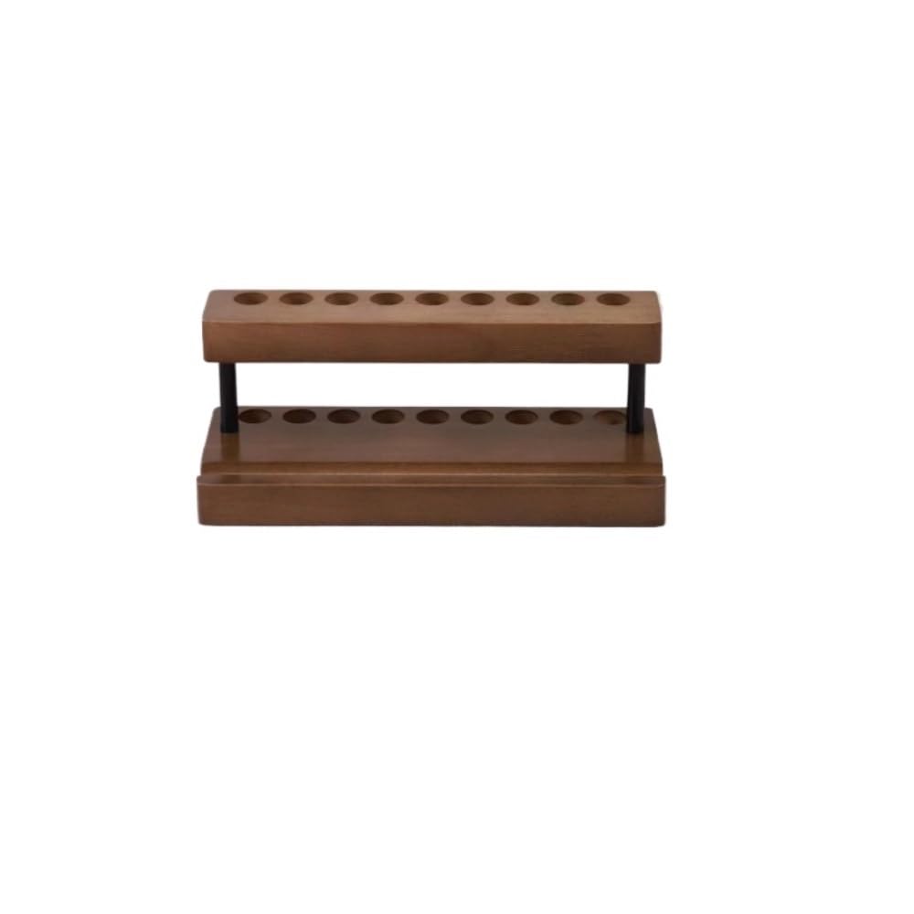 Stifteköcher Stifte Halter Schreibtisch-Stifthalter Mit 9 Stiftfächern Und Einem Telefonständer Schreibtisch-Organizer(Walnut)