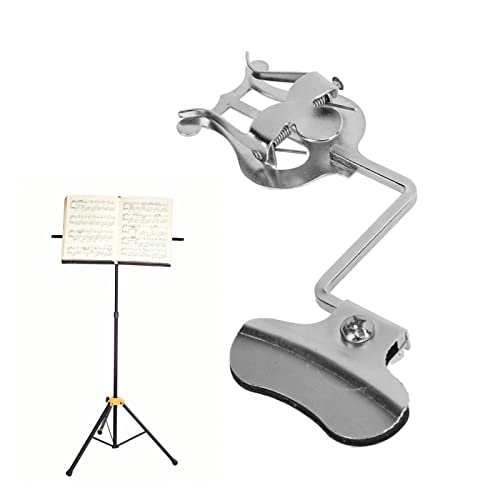 Tgoon Trombone Lyre Flip Folder, Lyre Instrument Accessories Keep The Book Open Sheet Music Holder, Small and Portable Trombone Marching Lyre Flip Folder for Music Practice